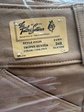 NWT Tailored Sportsman Fawn Silicone Breeches - Size 26